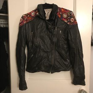 Free People Leather Jacket - 0